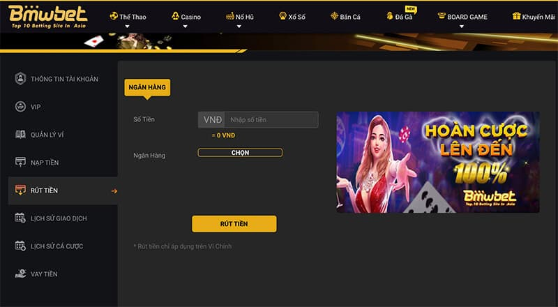 Nạp rút tiền 4 Nạp rút tiền BMWBet
